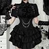 Sivrusn Halloween Cosplay Gótico Lolita Idol Lolita Mini Mina Terrestre Lolita Doentia Retro Performance Ao Vivo Tamanho P Vestido, Preto, Fantasia, Vestido, Estilo,