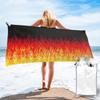 Red Hot Rod Flame On Edge Black Background Beach Towel Soft Microfiber Quick Dry Absorbent Quick Towels For Swimming