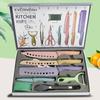 Åtte stykke kniv kjærlighet hult kjøkken rustfritt stål farge gaveeske knivsett