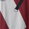 INCERUN T-shirt e Top Casual Larghi da Uomo a Manica Lunga con Patchwork Irregolare e Girocollo