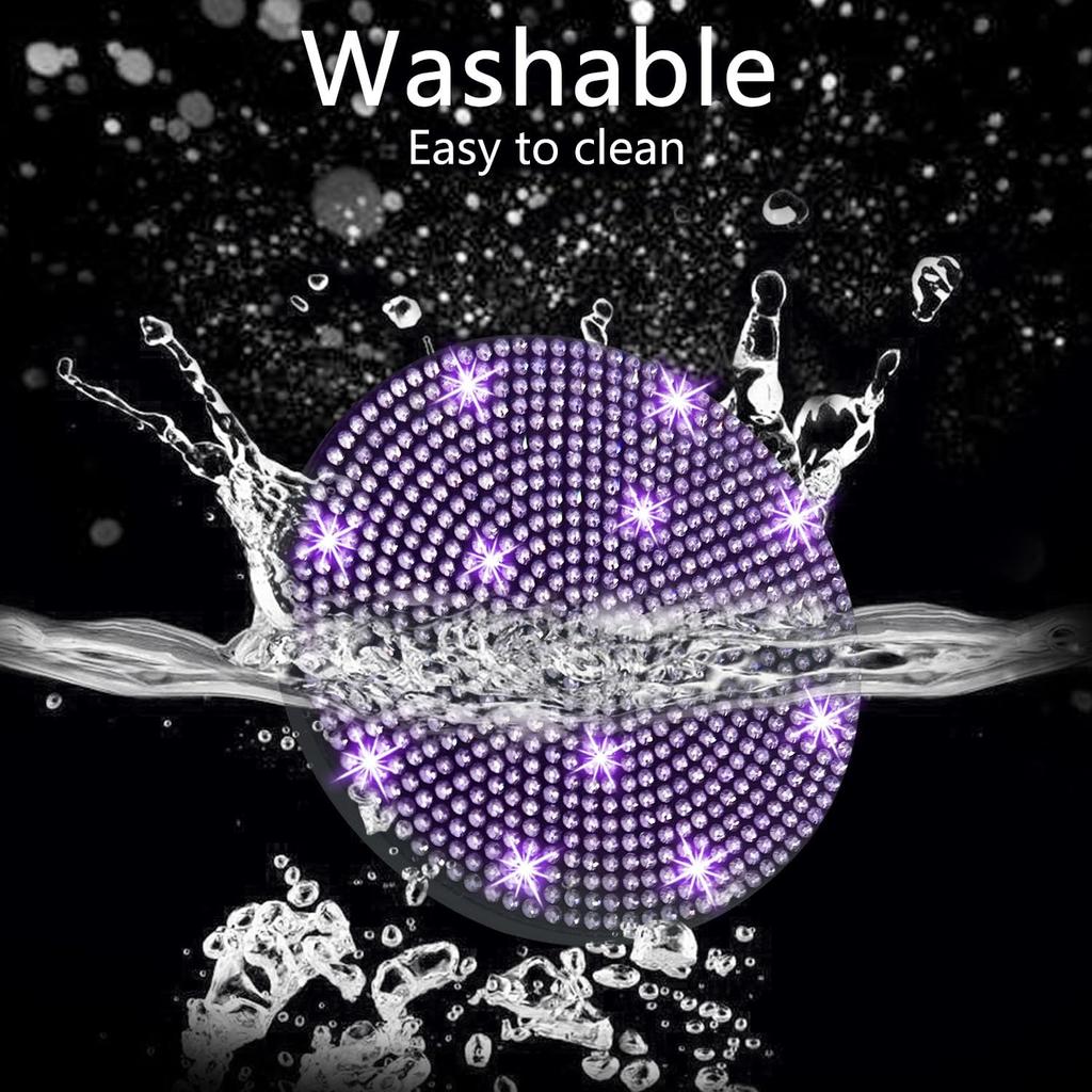 2 piezas Bling Posavasos para Portavasos de Coche 2.75" Antideslizantes a Prueba de Golpes Posavasos Universales para Portavasos de Coche