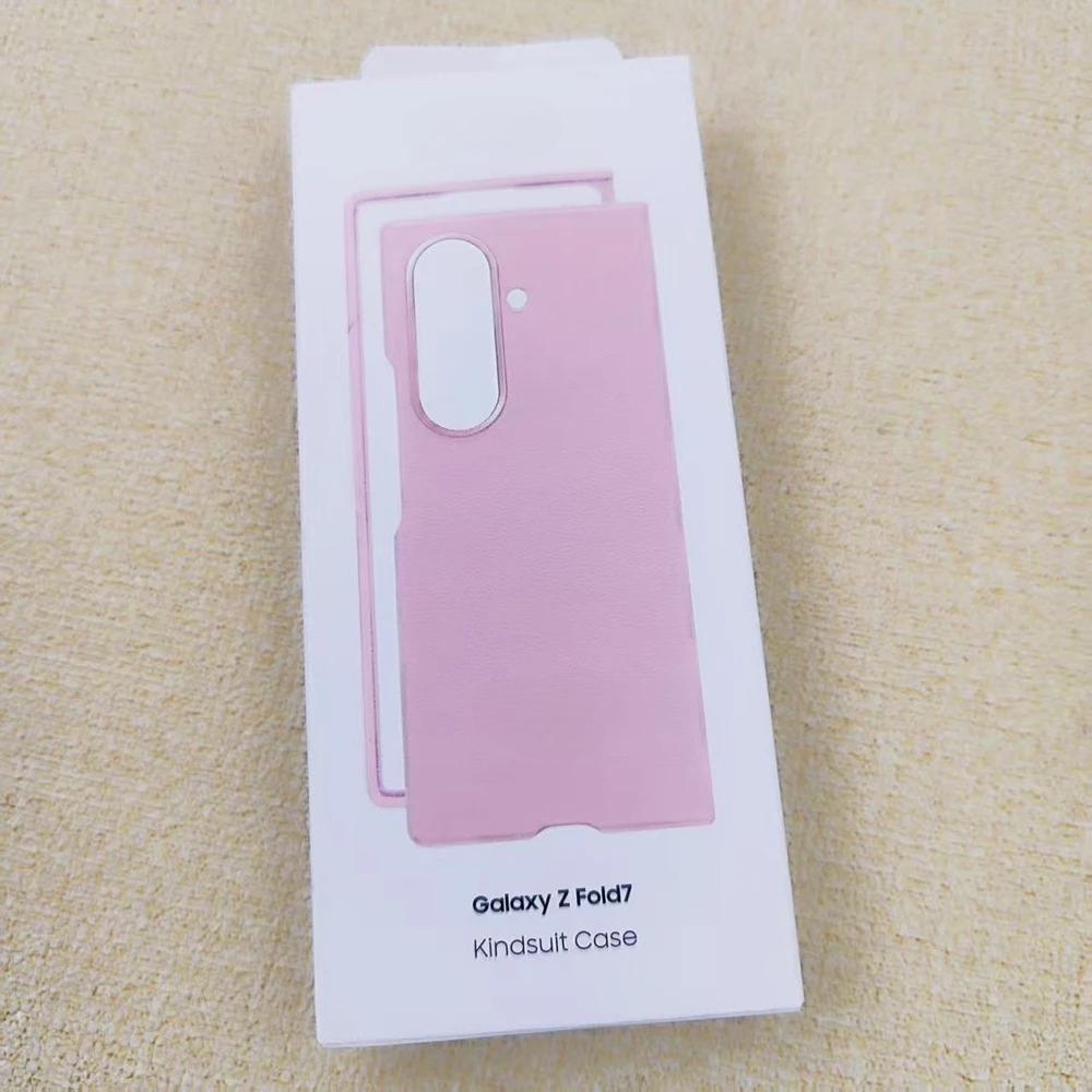 Luxury PU Leather Phone Case for Samsung Z Fold 7 6 5 4 3 Solid Color Slim Shockproof Protect Cover Bumper Mobile Shell