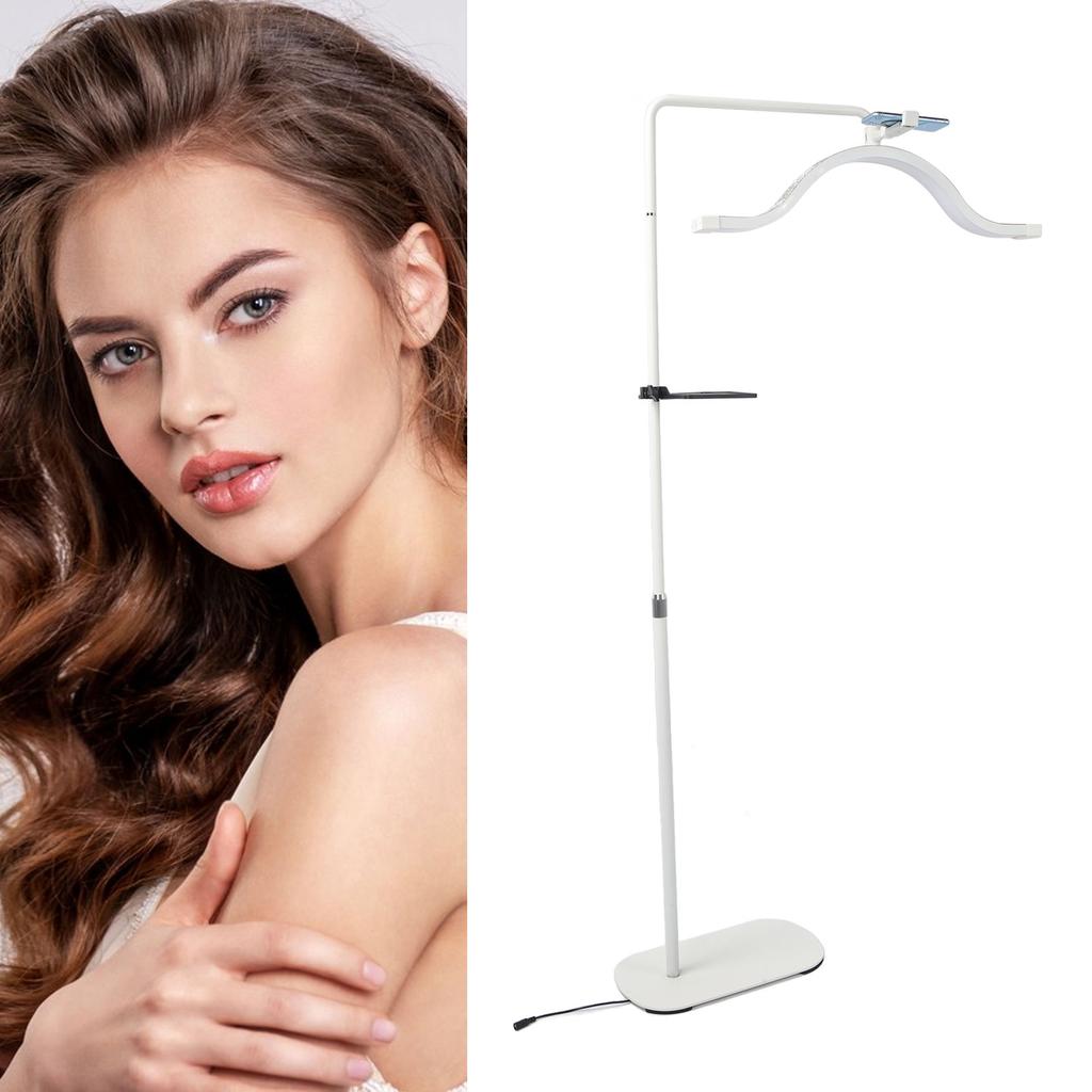 Floor Half Moon Light 29inch Rotating Hd 45W 3200K5600K Height   with Phone Clip Half Moon Lamp for Buty Skincare