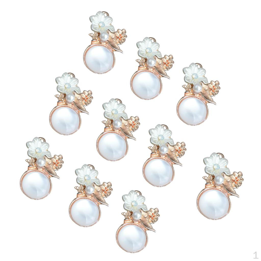 10x Fashion Connectors Jewelry Making Charms Pendant Pearl Button