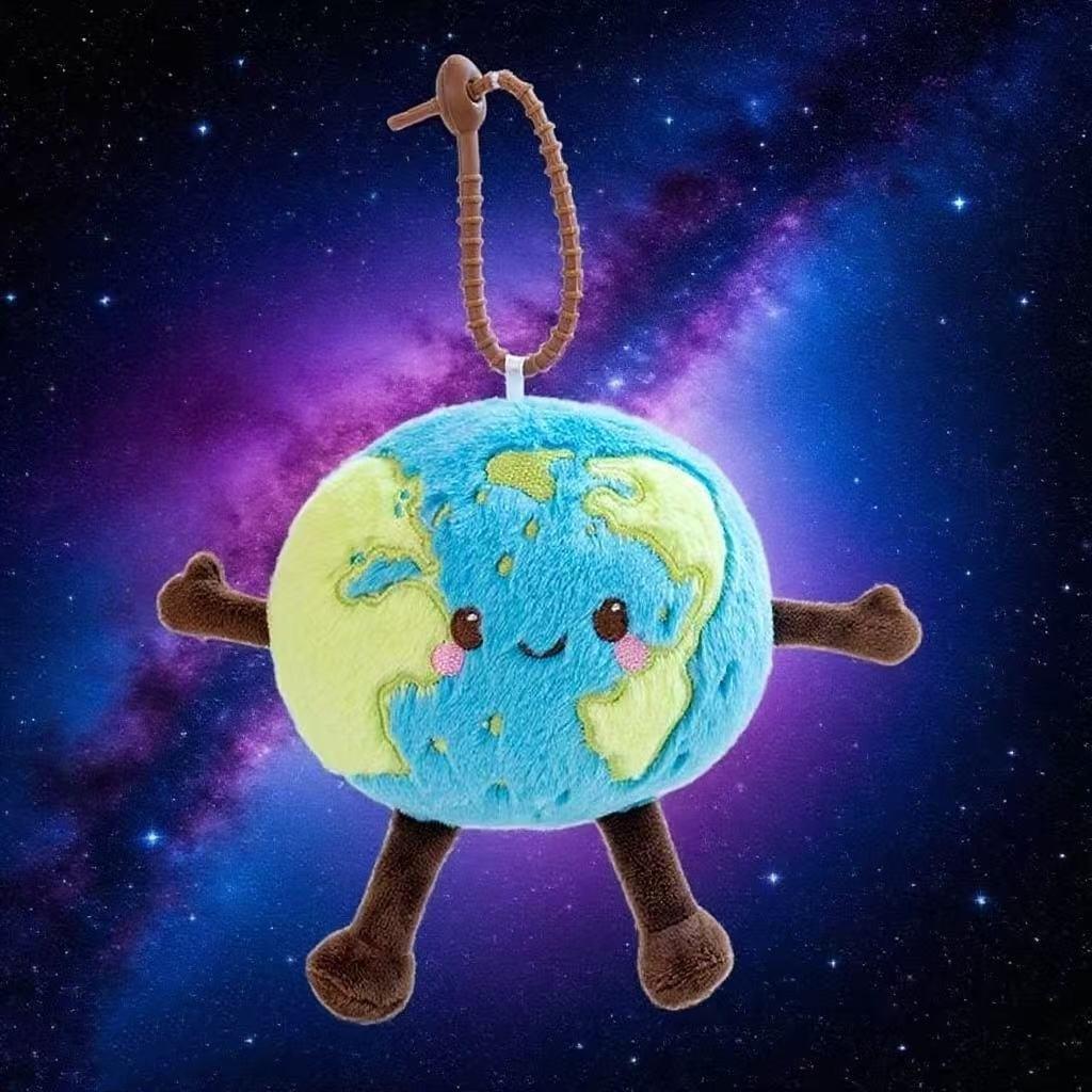 Creative Sun Moon Earth Venus Saturn Mars Cartoon Plush Pendant For Kids Room Decor Earth