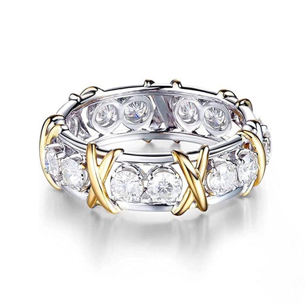 

Медь Модные Популярные Аксессуары Крест Полный Бриллиант Формирование Кольца Кольцо Циркон Формирование No.10