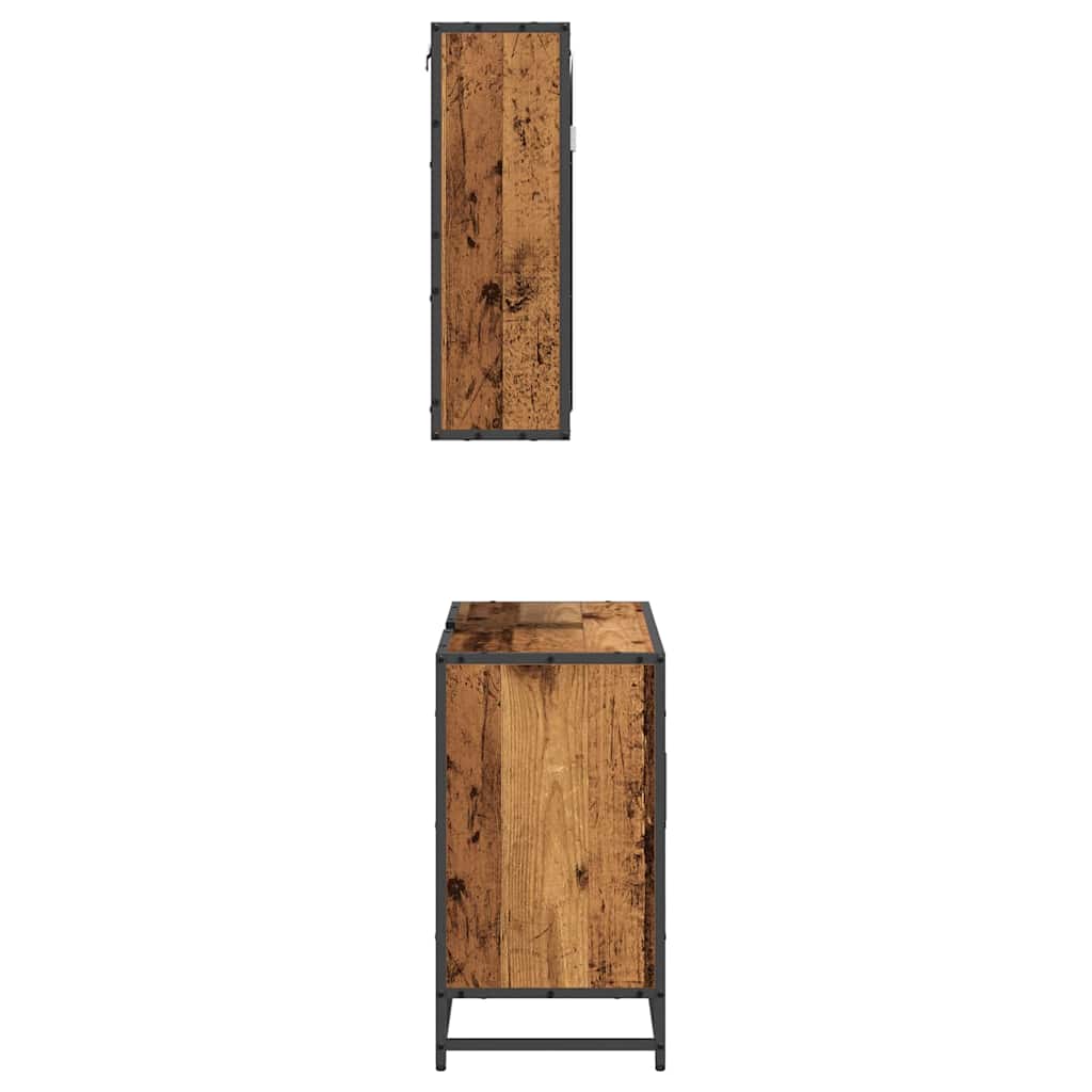 Bathroom Furniture Set 2 pcs Reclaimed Wood 65 x 33 x 60 cm