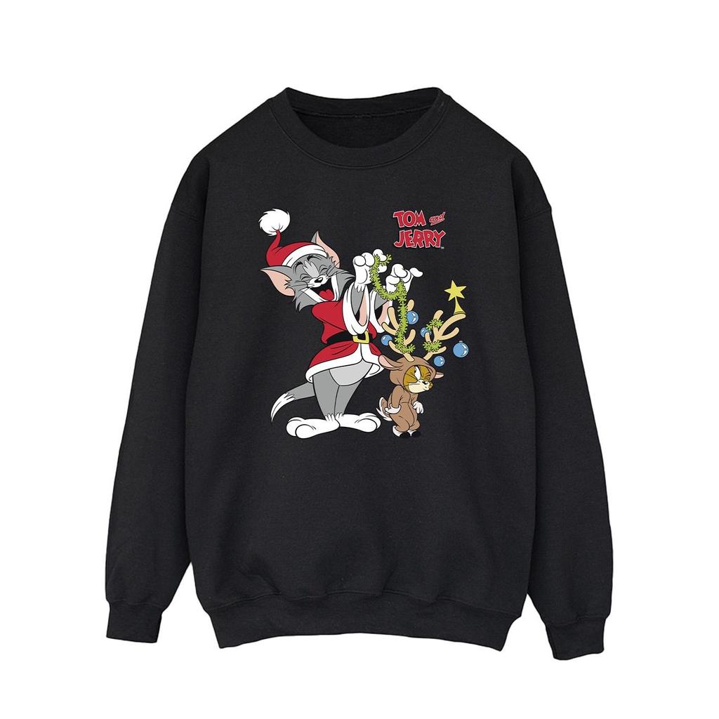 Tom & Jerry Mens Christmas Reindeer Sweatshirt