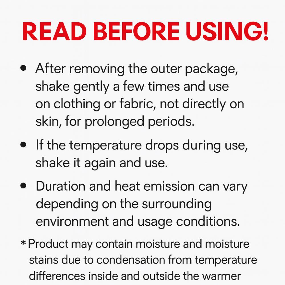 Value Pack Adhesive Body Warmers (15 Count) – Ultra-Long Lasting Heat Patches