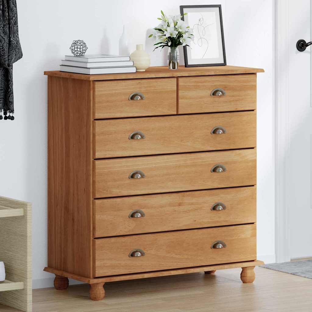 ASKIM Braune Kommode mit Schubladen 91 x 40 x 95,5 cm