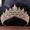 Luxury Bridal Headdress Crystal Diadem Gold Colors Wedding Crown Headbands for Queen Bride Tiaras Hair Jewelry Head Ornaments
