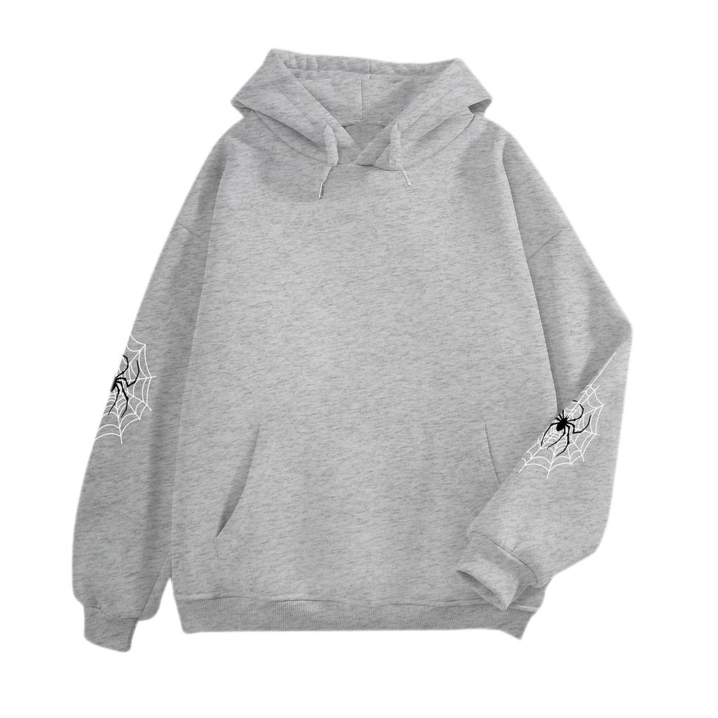 Women's Halloween Print Zip-Up Hoodie Long Sleeve Sweatshirt for