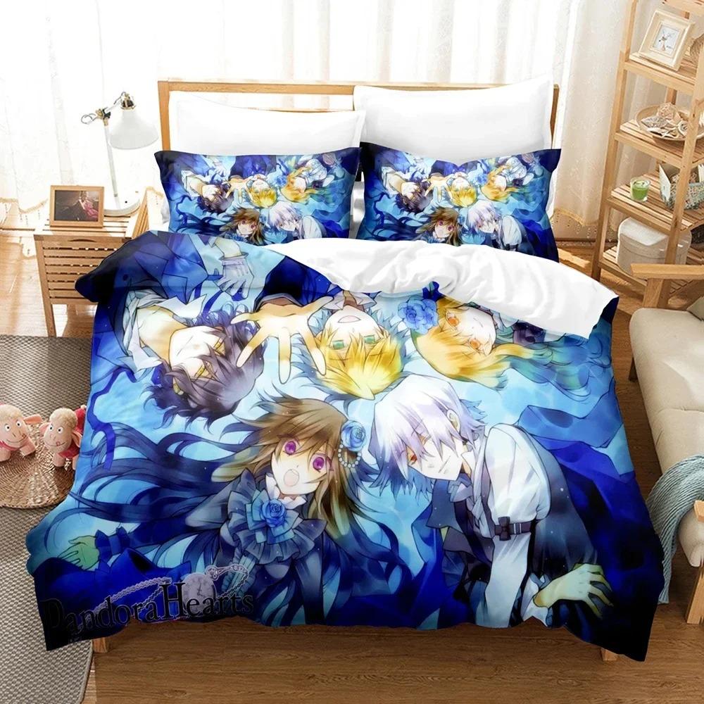 3D Tisk Anime Pandora Hearts Ložní Sada, Povlak na Peřinu Ložní Sada Přikrývka Povlak na Polštář, Velikost King Queen Twin Chlapci Dívky Dospělí