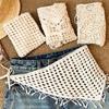 Handwoven Fringe Waistband Hollow-Out Trim Butt Curtain Jeans New Waist Hip Wrap  Fashion Accessory