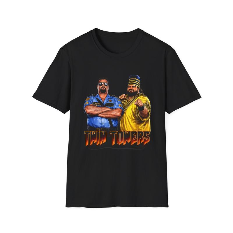 Two Towers 90s wrestling tag team Character Unisex T-Shirt| Retro Illustrated S