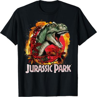 T-shirt Graphique Logo Tropical Explosion T-Rex Jurassic Park T-Shirt