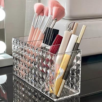 Transparente Lippenstift Kosmetik Make-Up Acryl Make-Up Pinsel Werkzeug Lagerung Box Fall Make-Up Pinsel Halter Tisch Veranstalter Make-Up-Tool