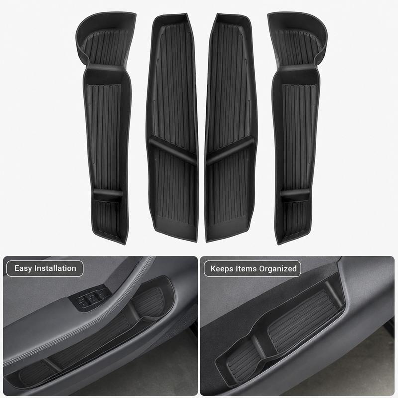 For Tesla Model Y/3 2024-2026 Juniper Highland Door Storage Box Door Slot Mat Organizer Tray