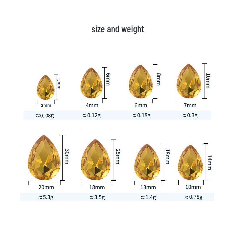 Tropfenförmige Unregelmäßige Kristallglas Strasssteine für DIY Handyhüllen, Handgefertigte Basteleien