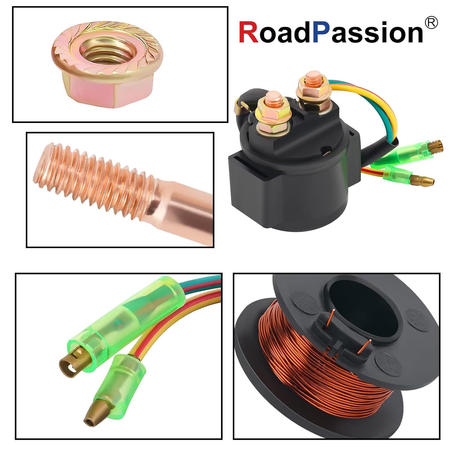 

Road Passion Starter Solenoid Relay for Honda TRX250 FOURTRAX Recon 1997-2001 TRX250EX SPORTRAX 2003-2008 TRX250X 2009 TRX400EX Sportrax 2002-2007