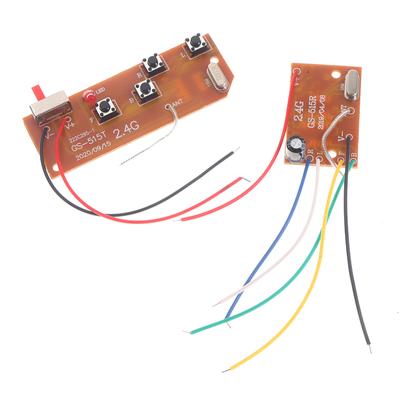 2.4G 4CH שלט רחוק RC 27MHz מעגל PCB משדר לוח מקלט עם אנטנה רדיו למכונית משאית RC