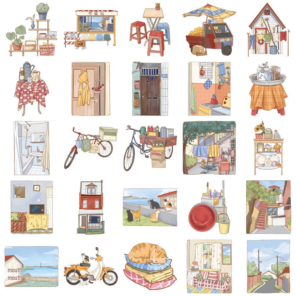 50-Piece Set: Personalized Transparent PET Stickers for Water Bottles, Phone Cases, and Computers
