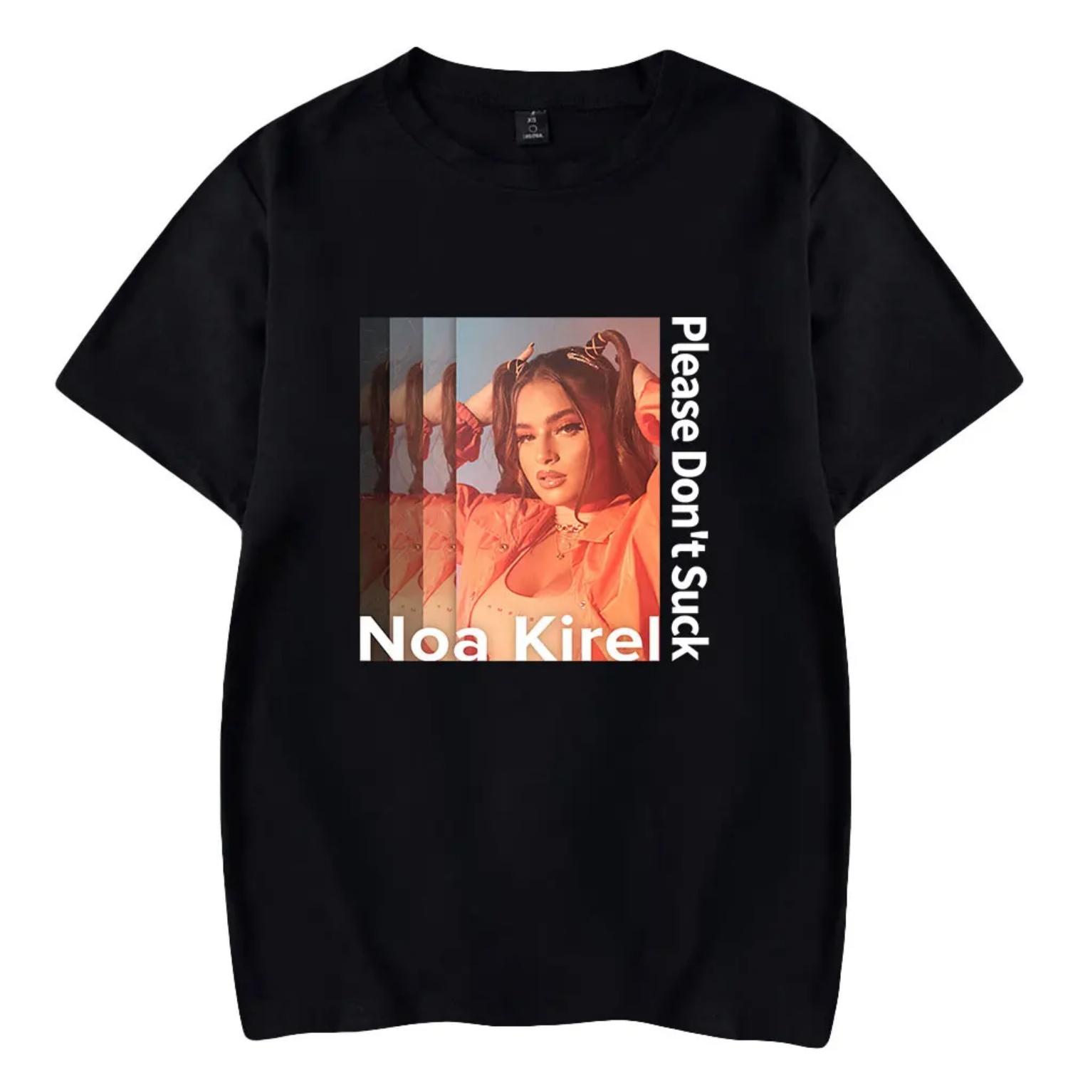 

Noa Kirel Tshirt Unisex Short Sleeve Tour T-shirts Men Women Streetwear Printing Casual Fashion Unisex S чёрный