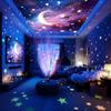 Led Night Light Starry Sky Galaxy Moon Projector Light Auto Color Changing Usb 5V Rgb Ambient Light For Kids Room Birthday Party