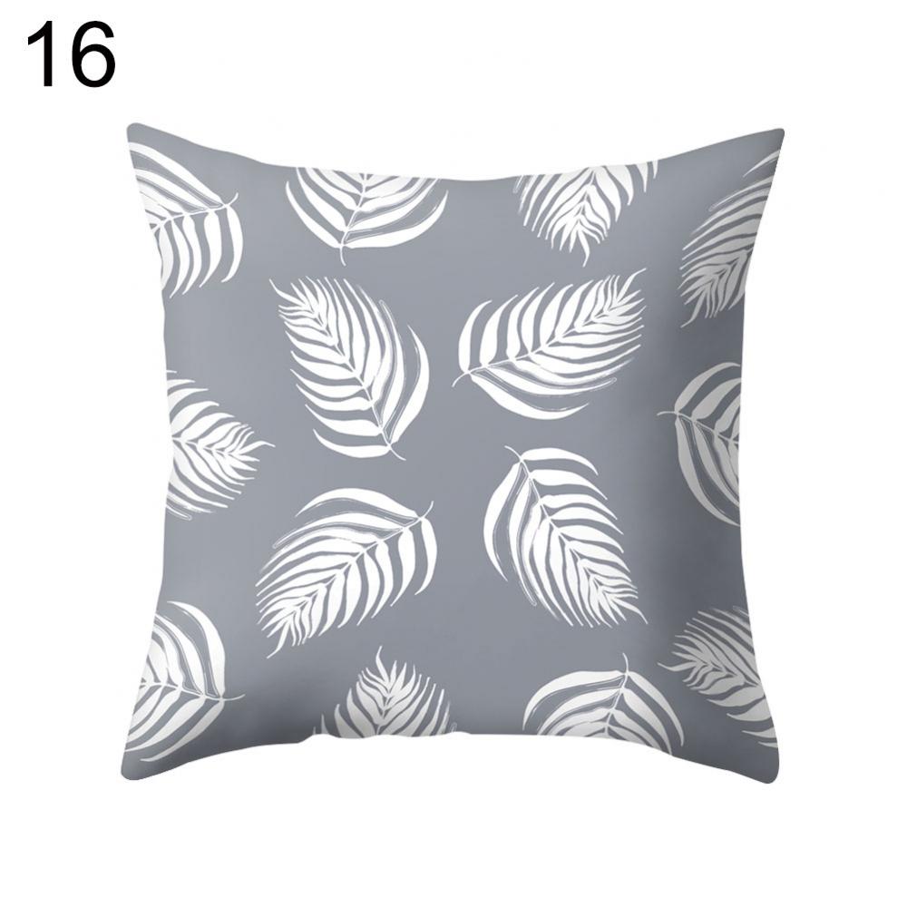 Cushion Cover Case Square Geometric Gray Throw Pillow Protector Bedding Articles