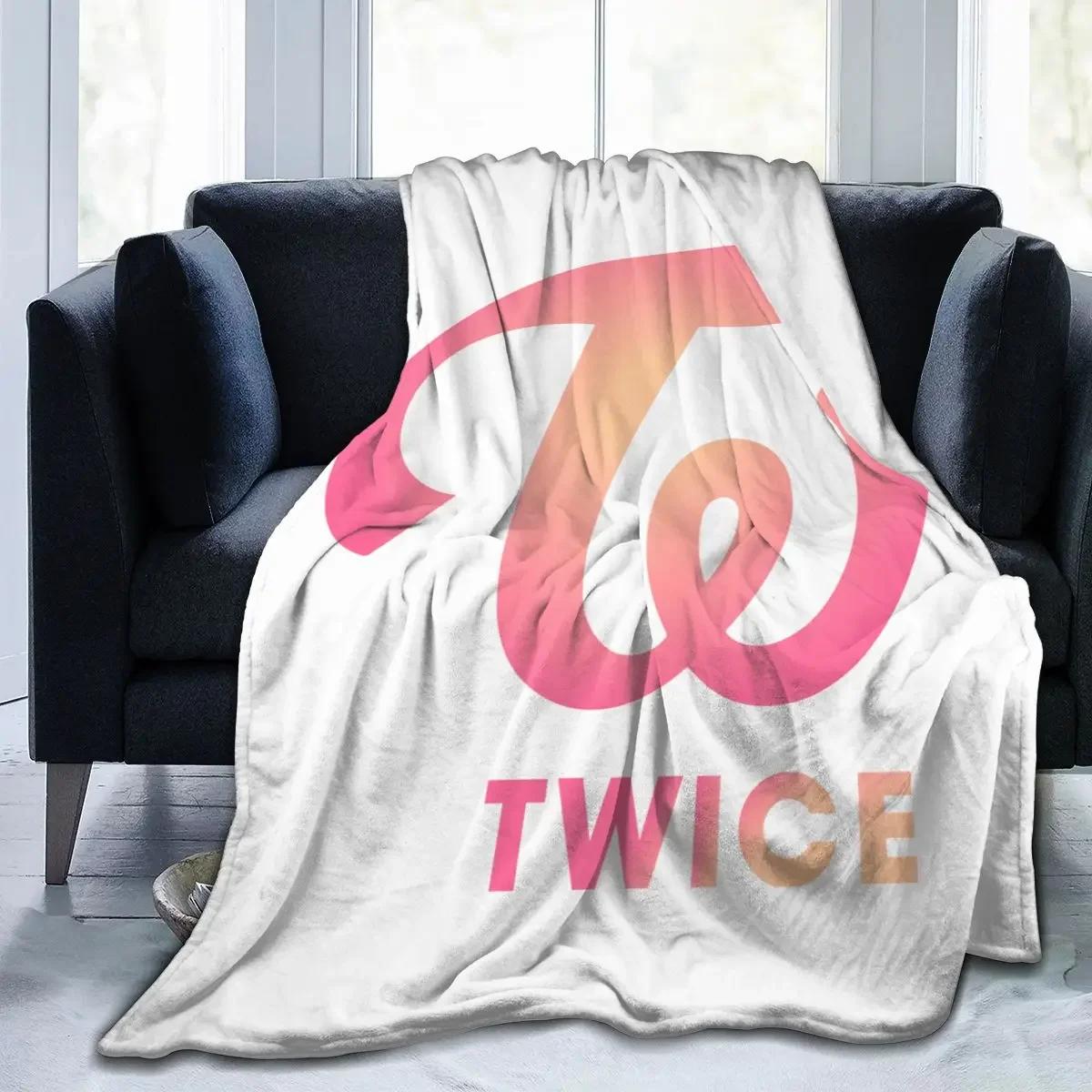 Kpop TWICE Женская группа Всесезонное флисовое одеяло Плед Ультрамягкое фланелевое одеяло Цифровая печать Премиум Пушистый флис 30x40in