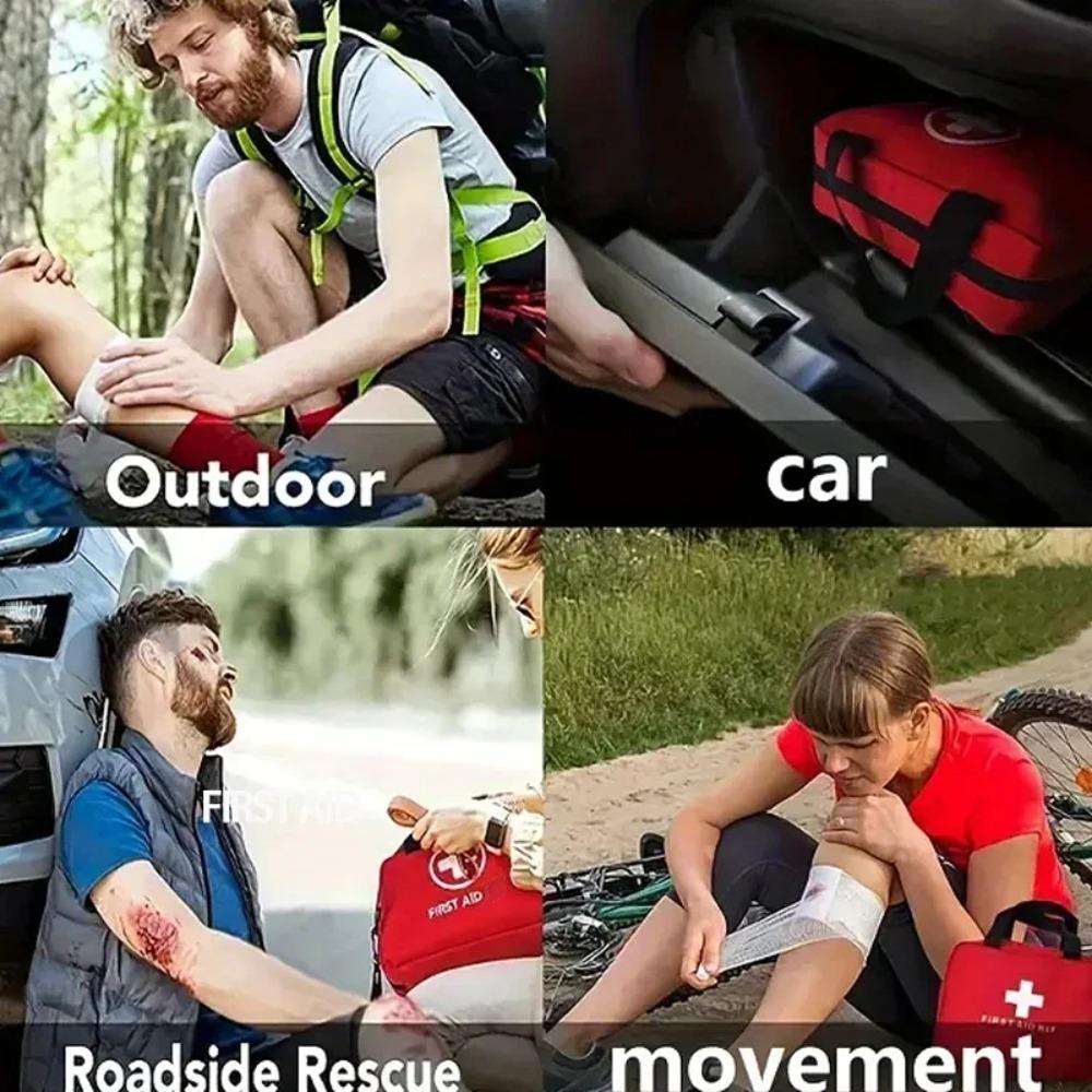 Deluxe First Aid Kit with Portable Bag -Emergency Medical Supplies for Hunting, Hiking, Camping & Outdoor Adventures