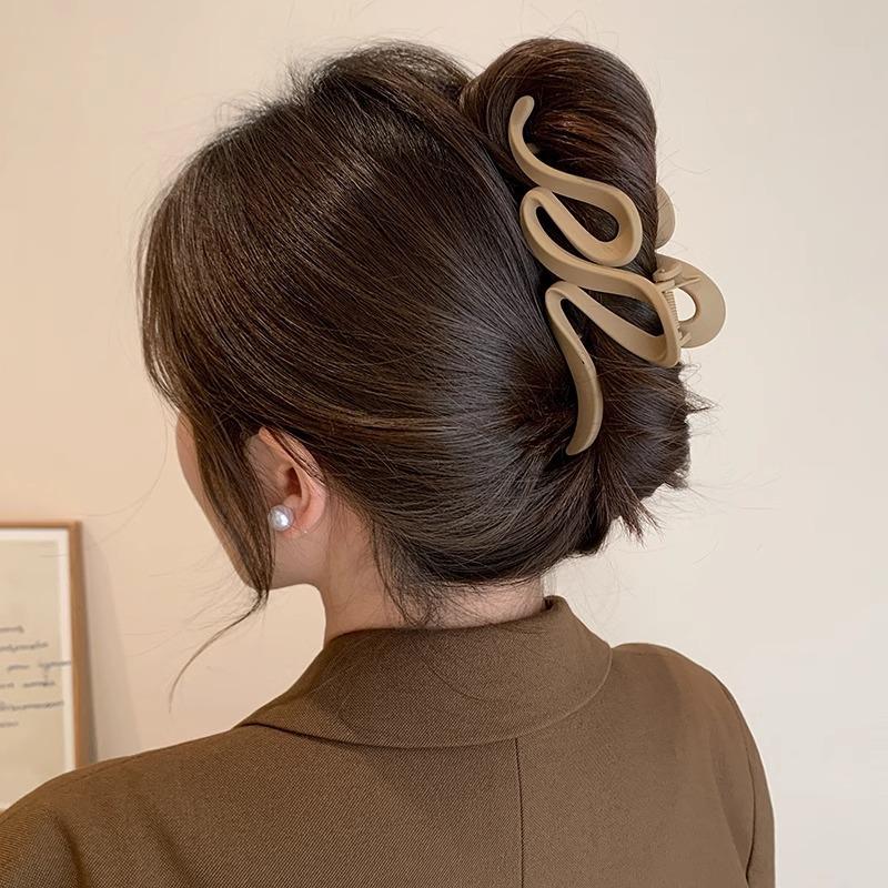 Massive schwarze matte große Haarklammern aus Acryl, Haarnadeln, Hai-Clip, Haarspange, Krabben-Haarspangen, Kopfbedeckung für Frauen, Haar-Accessoires