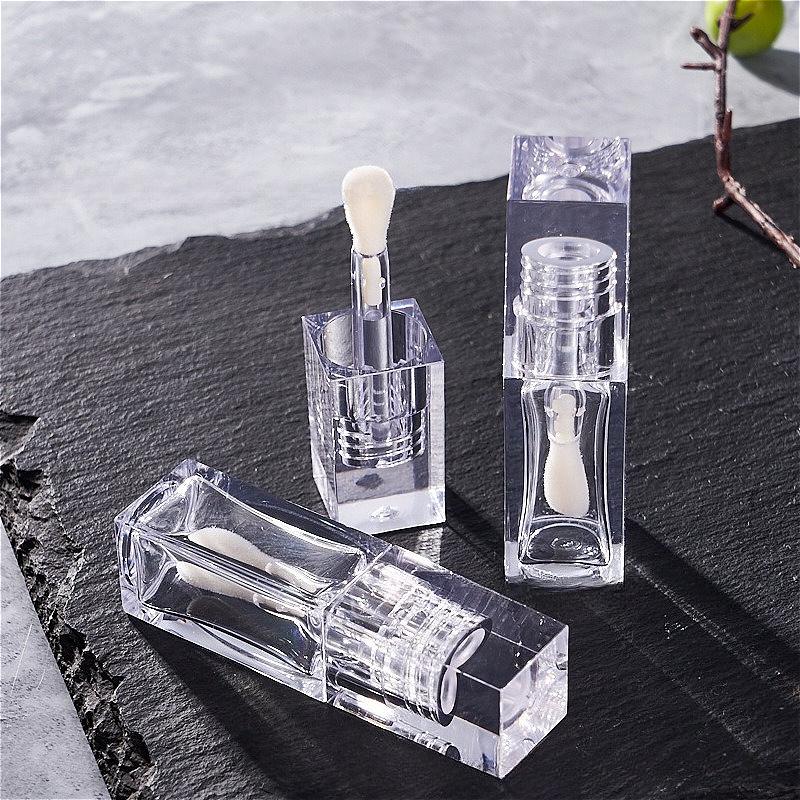 8ml Large Brush Lip Gloss Empty Tube, Refillable Lip Glaze Container, Cosmetic Split Packaging with Applicator