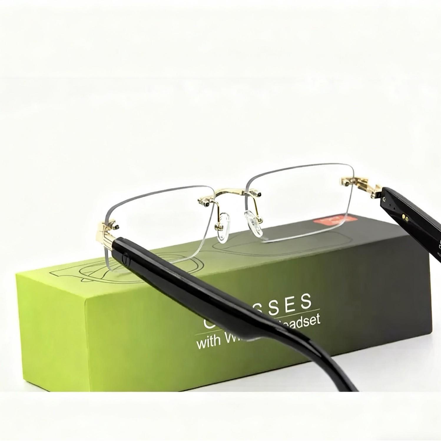 

Bluetooth-окуляри UF-10: Безрамковий дизайн, HD-звук, Тривалий час роботи від батареї для музики та дзвінків золотий