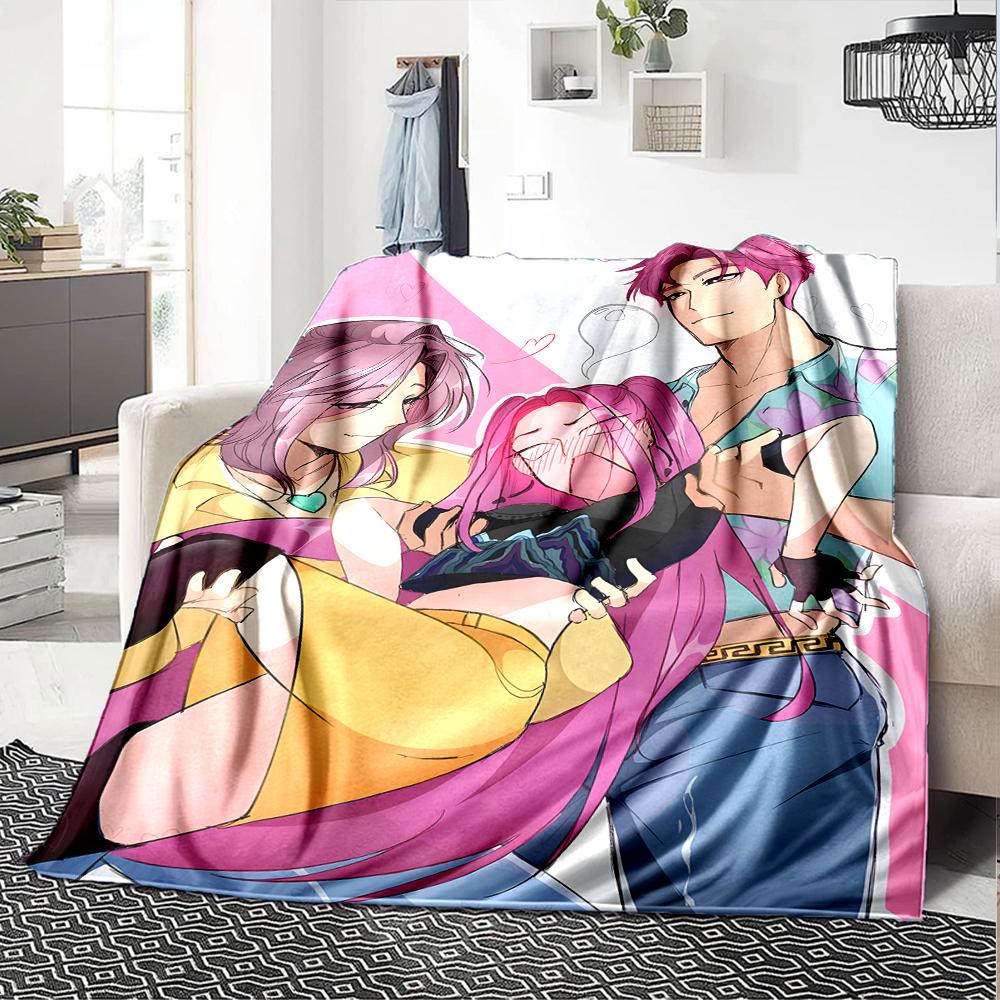 1pc KPop Demon Hunters MIRA3 Blanket, Gift, for Men and Women, Soft Blanket, Good for Sofa Bed Couch Travel, Lightweight Flannel Blanket