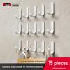 Strong Adhesive No-Drill Hooks - Gun Gray Wall Stickers for Kitchen, Bathroom & Door Storage