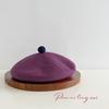 1pc Women French Classic Solid Color Beret Cap,fleece-lined Warmth Leisure Fashion Beanie Hat Suitable for Party Wear Halloween