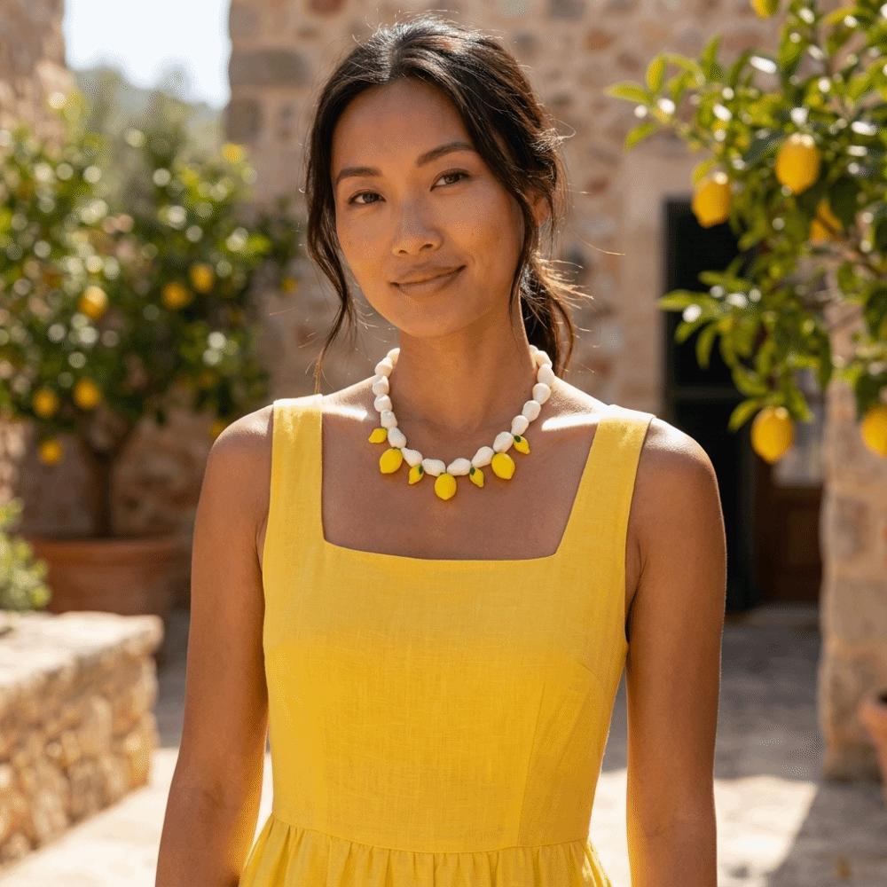 Collar Colgante de Frutas Apilables Nicho Joyería de Cuello Exagerada Accesorios Festivos