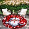 1pc Soft, Absorbent & Non Slip Happy Santa Claus Round Rug Soft Circle Rug for Living Room & Bedroom Decor, Chair Mats, and Unforgettable Ho