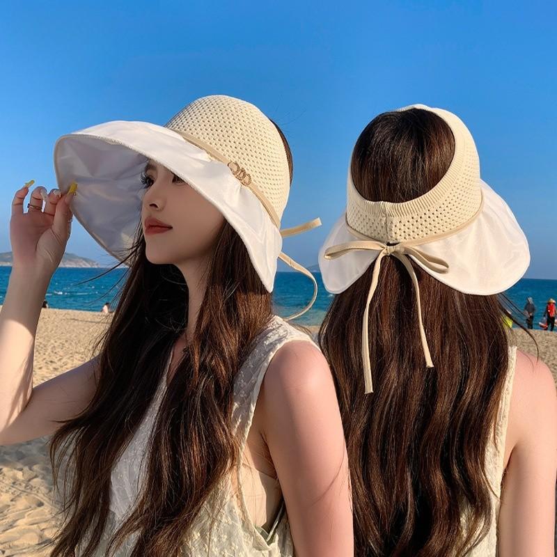 Summer Sun Protection Hat Women Large Brim Uv Shield Outdoor Sun Hat For Beach Travel