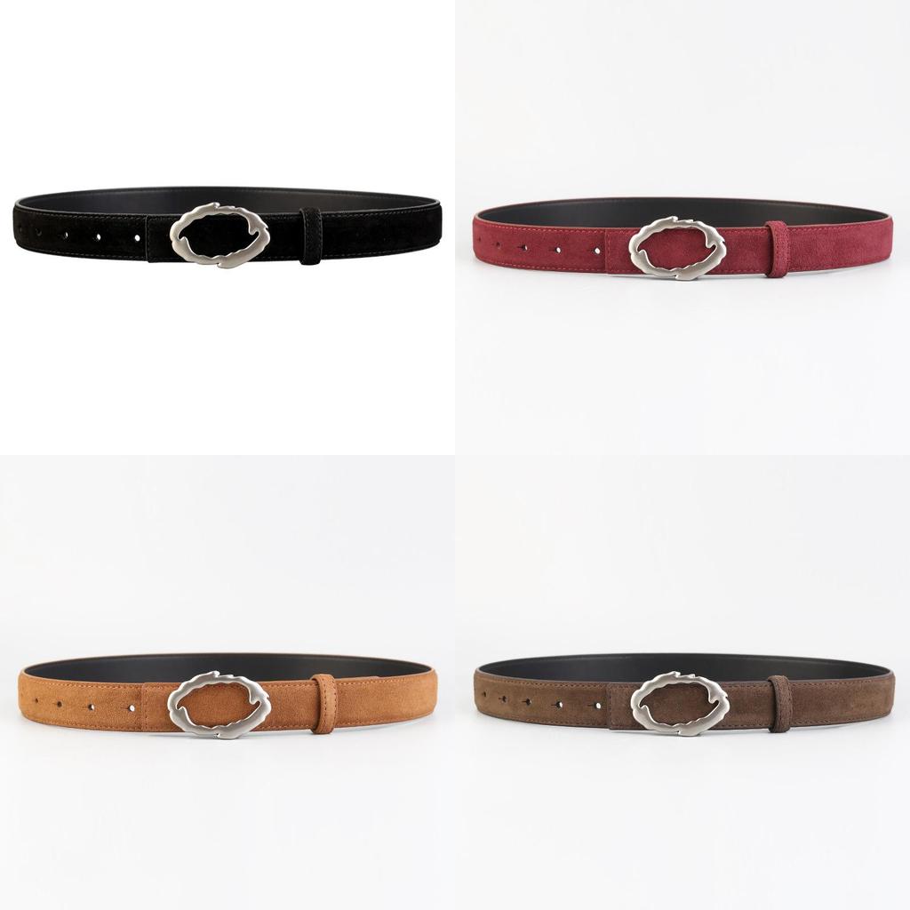 Classic Leather Belt For Women With Alloy Buckle For Casual And Office Wear