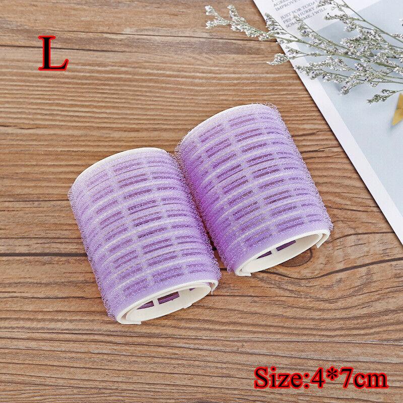 2Pcs/Set No Heat Hair Curlers Self Grip Hair Roller Heatless Lazy Bangs Curler ~