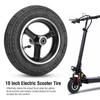 10 Inch Rubber Inflatable Electric Scooter Tire Aluminium Alloy Front Wheel Hub Symmetric Figure
