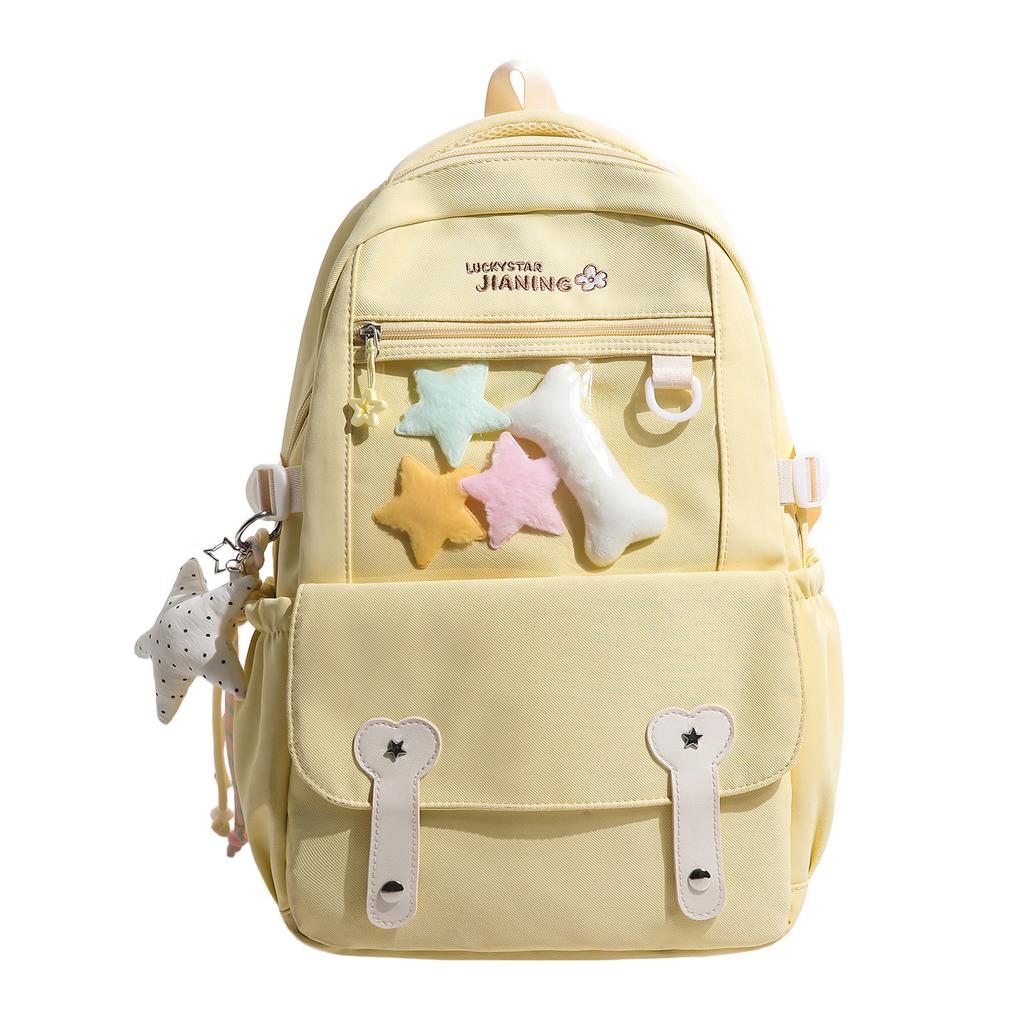 Schoolbagins Simple and Versatile Class Backpack Female, High School Student, Junior High School Student School Bag Large Capacity Lightweight Burden