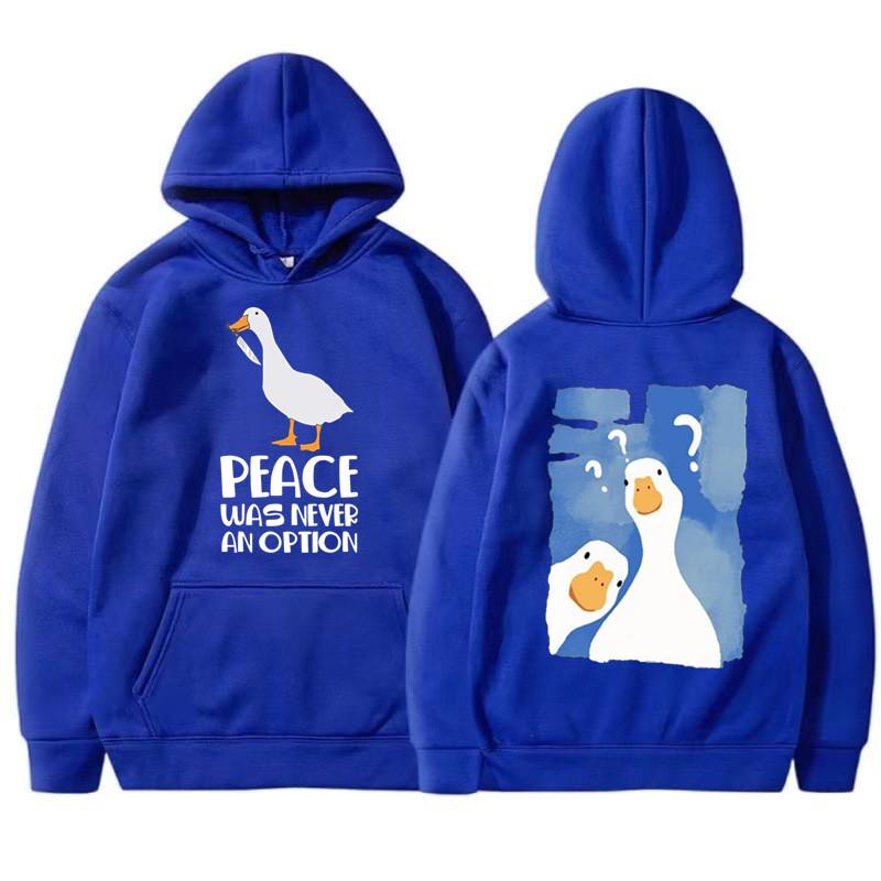 Fashion Male and female couples Cute duck print Hoodie Casual Hoodies Pullovers Sweatshirts Men's Color Hoodies