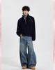 Trendy Brand Men's Heavyweight Half-Zip Stand Collar Raglan Hoodie Pullover
