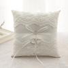 Soft Embroidered Rings Pillow European Romantics Bridal Wedding Holder Pillow for Memorable Ceremonies