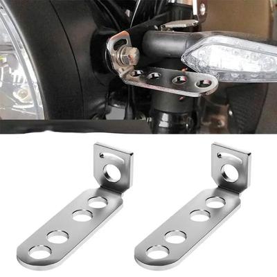 1/2 Stück Elektrischer Scheinwerfer Modifizierte Halterung Motorrad Vorderrad Querstange 7-Wort Verlängerung LED Spotlicht Rückspiegel Befestigt