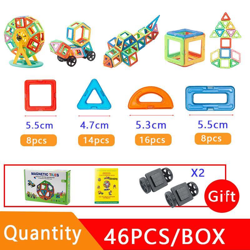 Large Educational Magnetic Tiles - Children's Development Toy for Creative Building and Thinking