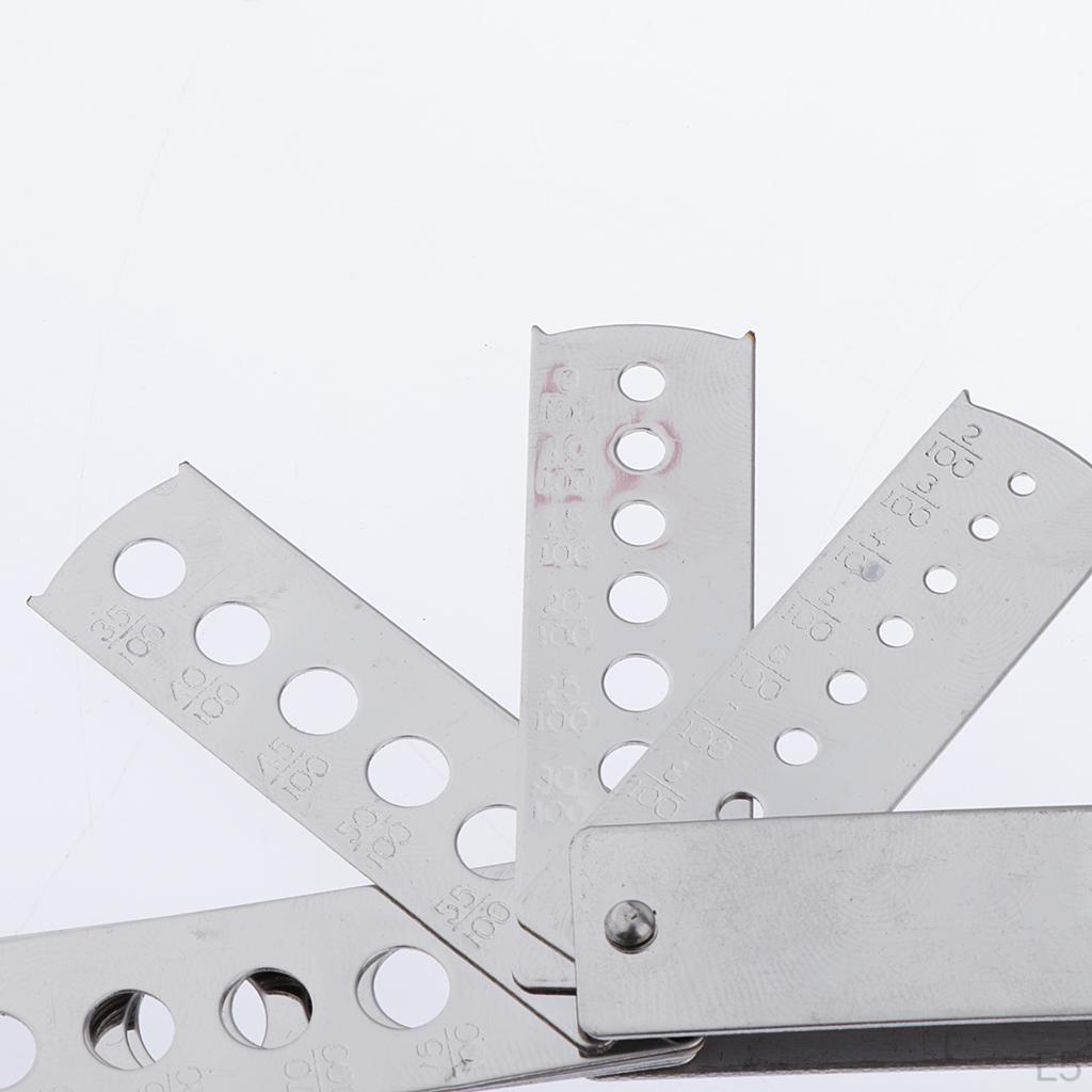 Metal Diamond Gem Measuring Fan 6-8